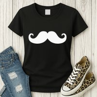 Mustache Trendy Hipster Funny Handlebar Mustache Womens T-Shirt