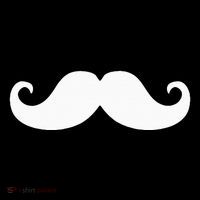 Mustache Trendy Hipster Funny Handlebar Mustache Women's V-Neck T-Shirt