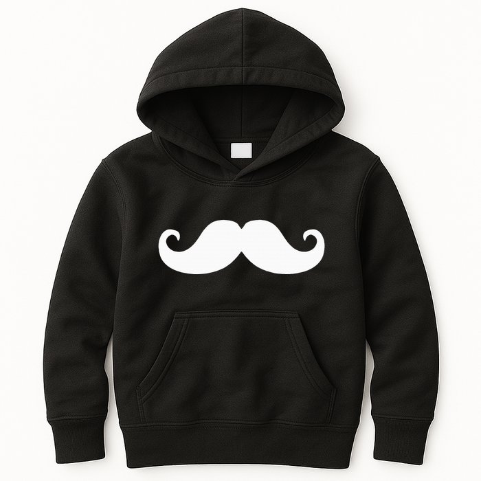 Mustache Trendy Hipster Funny Handlebar Mustache Kids Hoodie