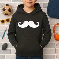 Mustache Trendy Hipster Funny Handlebar Mustache Kids Hoodie