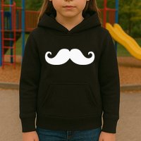 Mustache Trendy Hipster Funny Handlebar Mustache Kids Hoodie