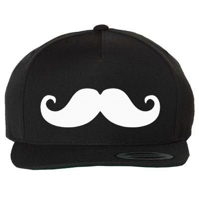 Mustache Trendy Hipster Funny Handlebar Mustache Wool Snapback Cap