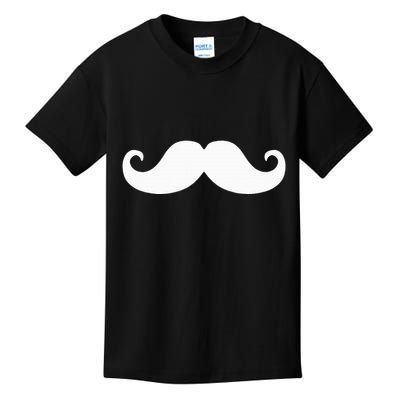 Mustache Trendy Hipster Funny Handlebar Mustache Kids T-Shirt