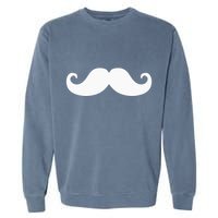 Mustache Trendy Hipster Funny Handlebar Mustache Garment-Dyed Sweatshirt