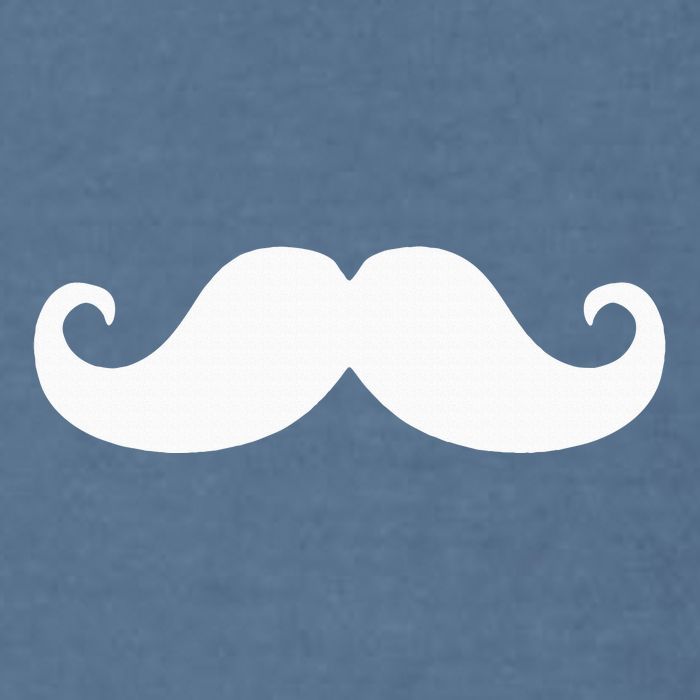 Mustache Trendy Hipster Funny Handlebar Mustache Garment-Dyed Sweatshirt