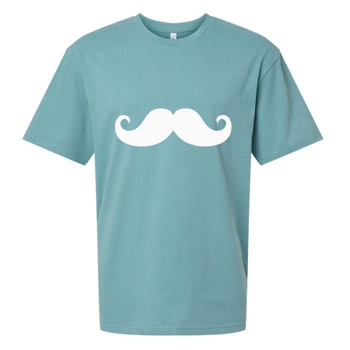 Mustache Trendy Hipster Funny Handlebar Mustache Sueded Cloud Jersey T-Shirt