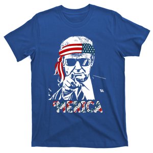 Merica Trump Happy 4th Of July Trump American Flag Meaningful Gift T-Shirt