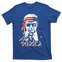 Merica Trump Happy 4th Of July Trump American Flag Meaningful Gift T-Shirt