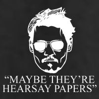 Maybe They're Hearsay Papers Funny Johnny Depp 7 Panel Mesh Trucker Snapback Hat