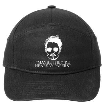 Maybe They're Hearsay Papers Funny Johnny Depp 7-Panel Snapback Hat