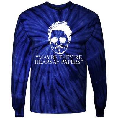 Maybe They're Hearsay Papers Funny Johnny Depp Tie-Dye Long Sleeve Shirt