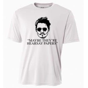 Maybe They're Hearsay Papers Funny Johnny Depp Cooling Performance Crew T-Shirt