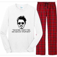 Maybe They're Hearsay Papers Funny Johnny Depp Long Sleeve Pajama Set