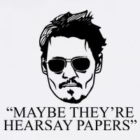 Maybe They're Hearsay Papers Funny Johnny Depp Magnet