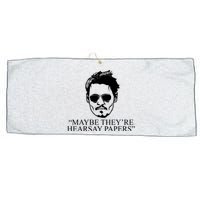 Maybe They're Hearsay Papers Funny Johnny Depp Large Microfiber Waffle Golf Towel