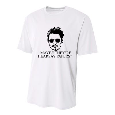 Maybe They're Hearsay Papers Funny Johnny Depp Youth Performance Sprint T-Shirt