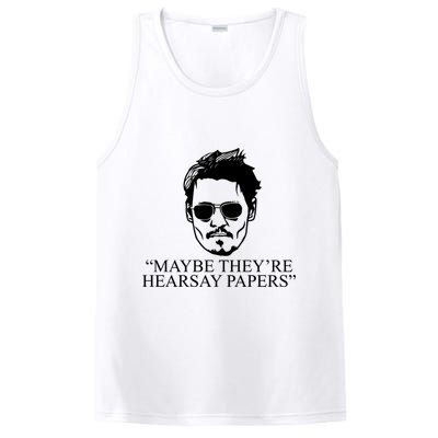 Maybe They're Hearsay Papers Funny Johnny Depp PosiCharge Competitor Tank