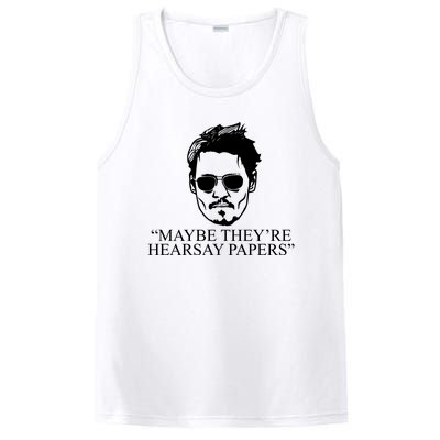 Maybe They're Hearsay Papers Funny Johnny Depp PosiCharge Competitor Tank