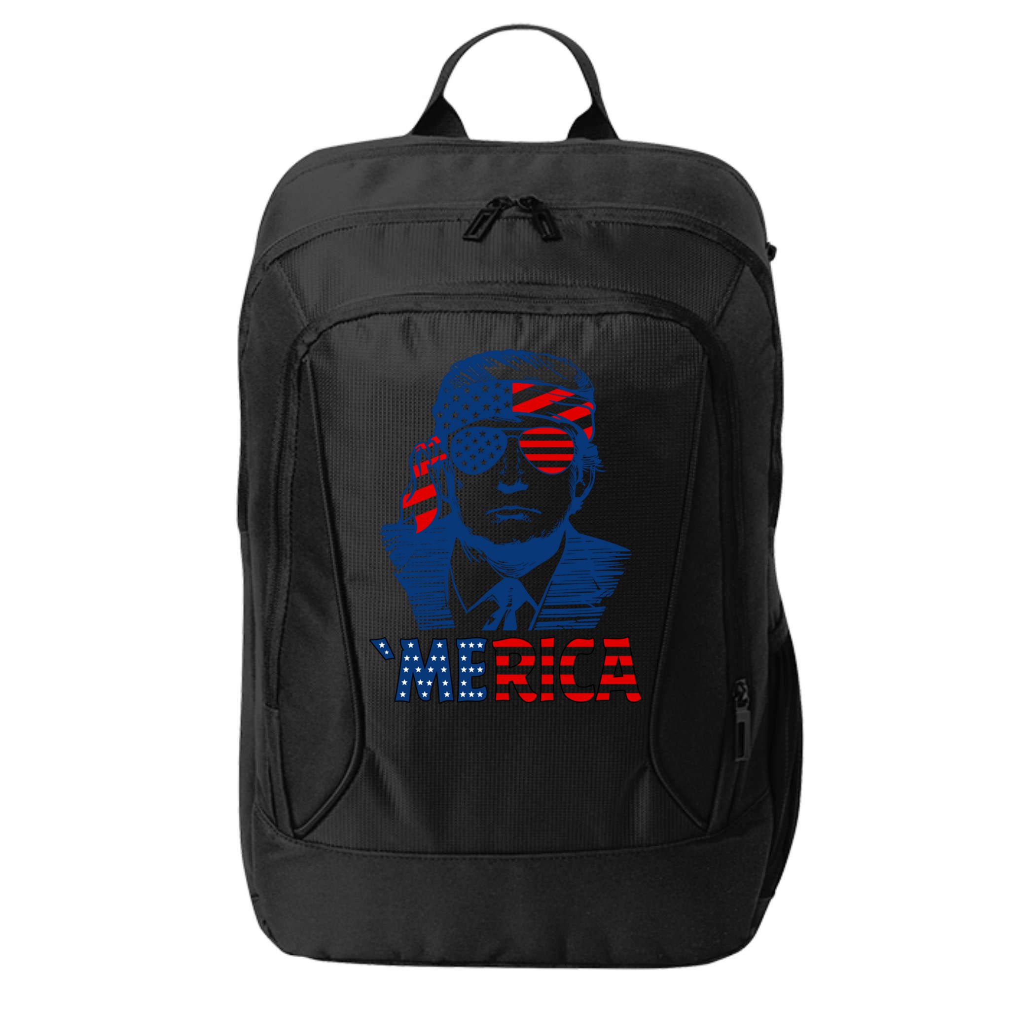Merica Trump Happy 4th Of July Trump Patriot American Flag Gift City Backpack