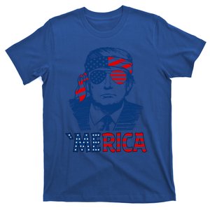 Merica Trump Happy 4th Of July Trump Patriot American Flag Gift T-Shirt