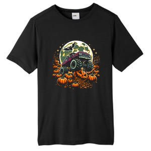 Monster Truck Halloween Jack O Lantern Moon Pumpkin Tall Fusion ChromaSoft Performance T-Shirt