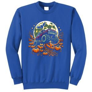 Monster Truck Halloween Jack O Lantern Moon Pumpkin Sweatshirt