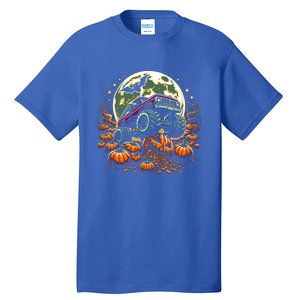 Monster Truck Halloween Jack O Lantern Moon Pumpkin Tall T-Shirt