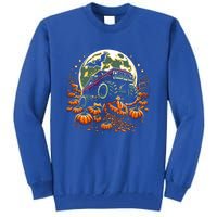 Monster Truck Halloween Jack O Lantern Moon Pumpkin Tall Sweatshirt