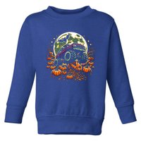 Monster Truck Halloween Jack O Lantern Moon Pumpkin Toddler Sweatshirt