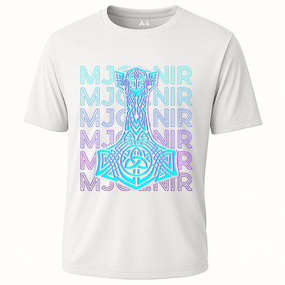 Mjolnir Thor Hammer Norse Mythology Retro Cooling Performance Crew T-Shirt