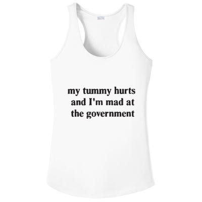 My Tummy Hurts And IM Mad At The Government Ladies PosiCharge Competitor Racerback Tank