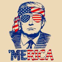 Merica Trump Happy 4th Of July Trump American Flag Fun Zip Tote Bag