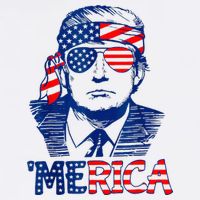 Merica Trump Happy 4th Of July Trump American Flag Fun Cooling Performance Long Sleeve Crew