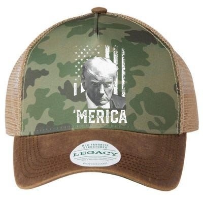 Merica Trump Happy Trump American Flag Gifts Legacy Tie Dye Trucker Hat