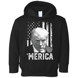 Merica Trump Happy Trump American Flag Gifts Toddler Hoodie