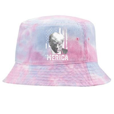 Merica Trump Happy Trump American Flag Gifts Tie-Dyed Bucket Hat