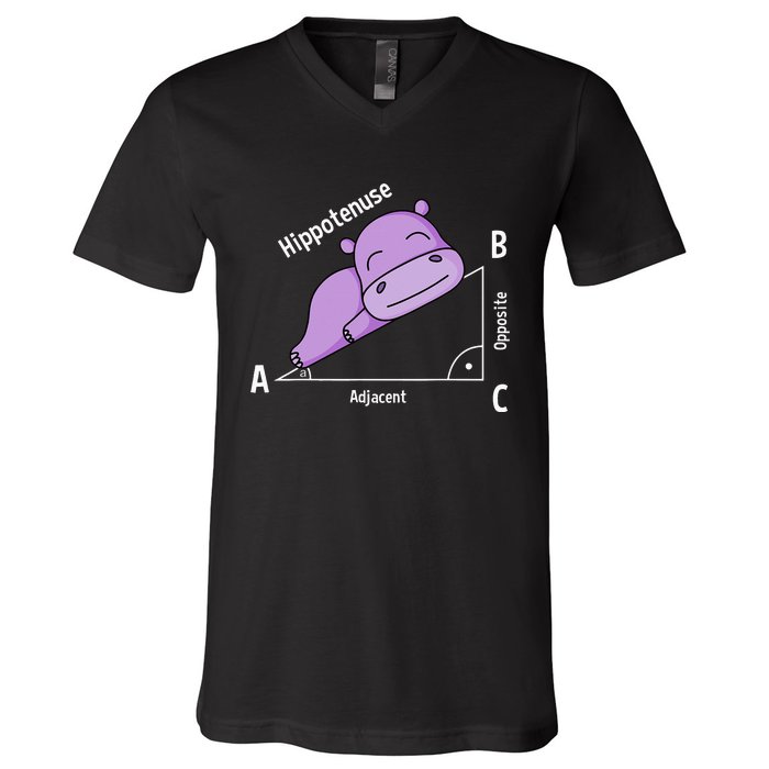 Math teacher hipotenuse math V-Neck T-Shirt