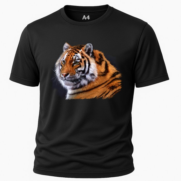 Majestic Tiger Head Cooling Performance Crew T-Shirt