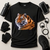 Majestic Tiger Head Cooling Performance Crew T-Shirt