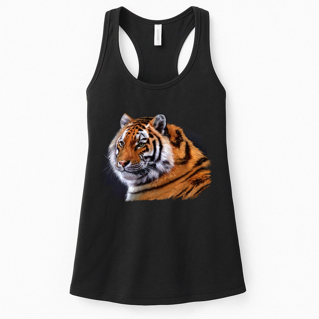 Majestic Tiger Head Womens Tank Top