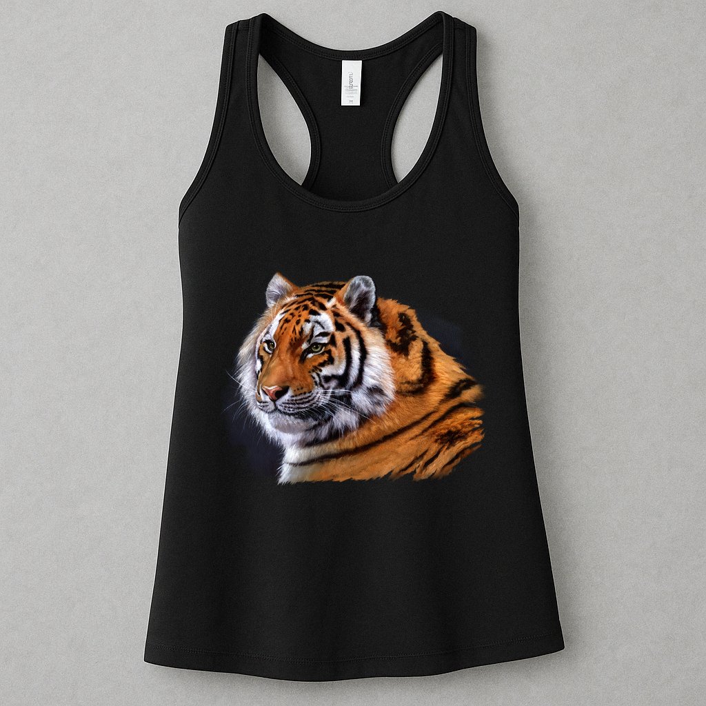 Majestic Tiger Head Womens Tank Top
