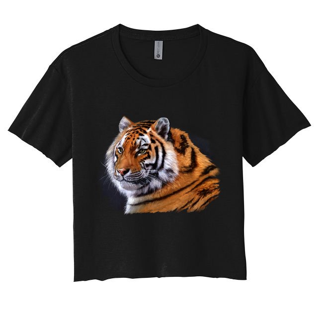 Majestic Tiger Head Crop Top