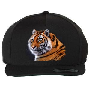 Majestic Tiger Head Wool Snapback Cap