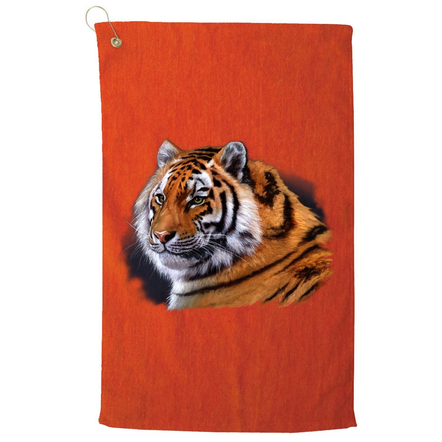 Majestic Tiger Head Golf Towel