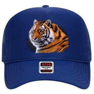 Majestic Tiger Head High Crown Mesh Back Trucker Hat