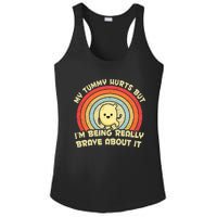 My Tummy Hurts But IM Being Really Brave About It Vintage Ladies PosiCharge Competitor Racerback Tank