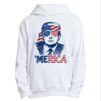 Merica Trump Happy 4th Of July Trump American Flag Urban Pullover Hoodie