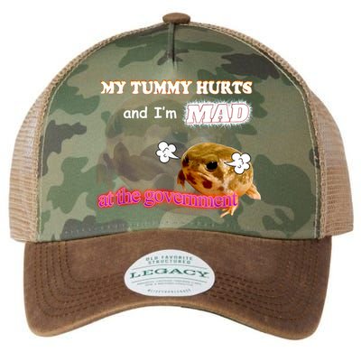 My Tummy Hurts And Im MAD At The Government Meme Legacy Tie Dye Trucker Hat