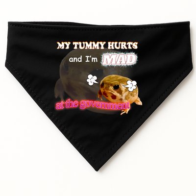 My Tummy Hurts And Im MAD At The Government Meme USA-Made Doggie Bandana