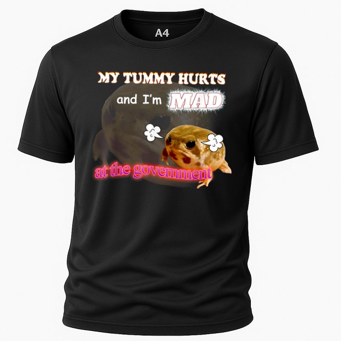 My Tummy Hurts And Im MAD At The Government Meme Cooling Performance Crew T-Shirt